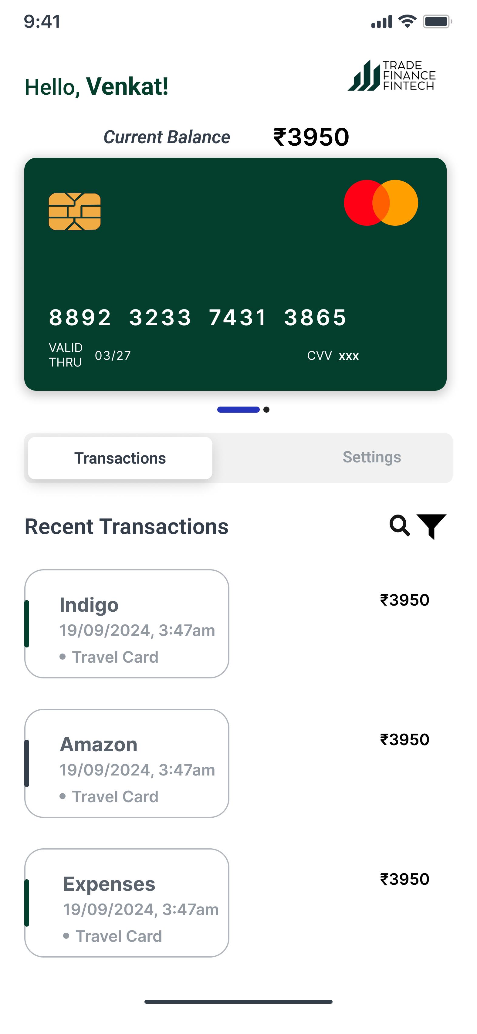 Prepaid Card Issuance